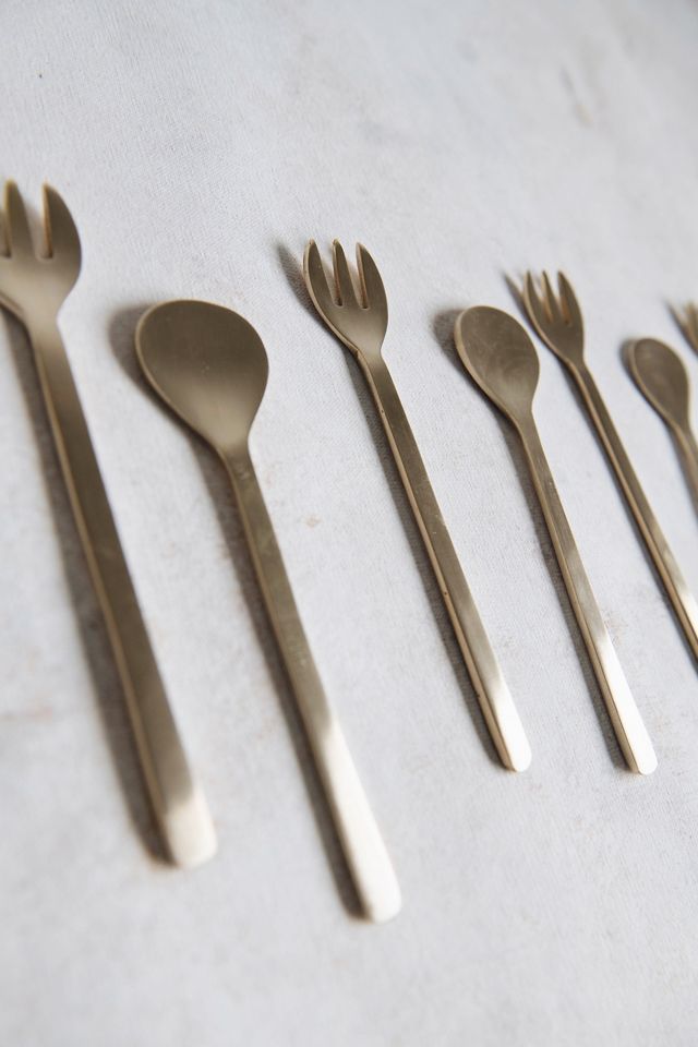 Roan Iris Brass Dessert Set #1