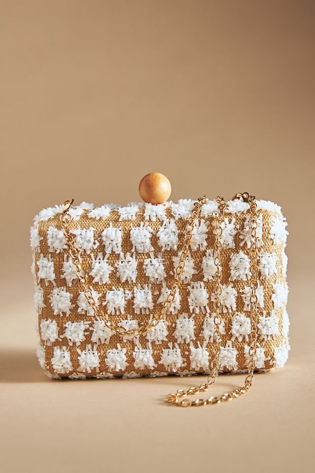 Floral Raffia Clutch #1