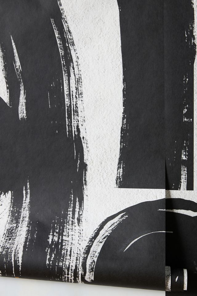 MINDTHEGAP Gestural Abstraction Geometric White Wallpaper #1