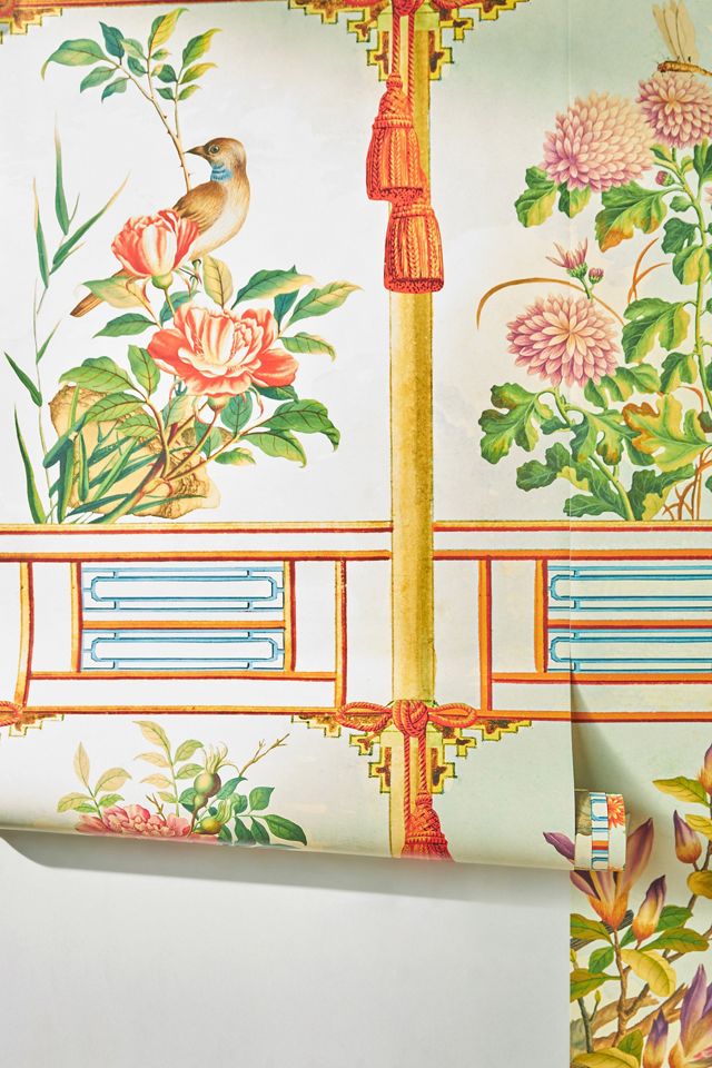 MINDTHEGAP Flowering Wall Floral Bird Wallpaper #1