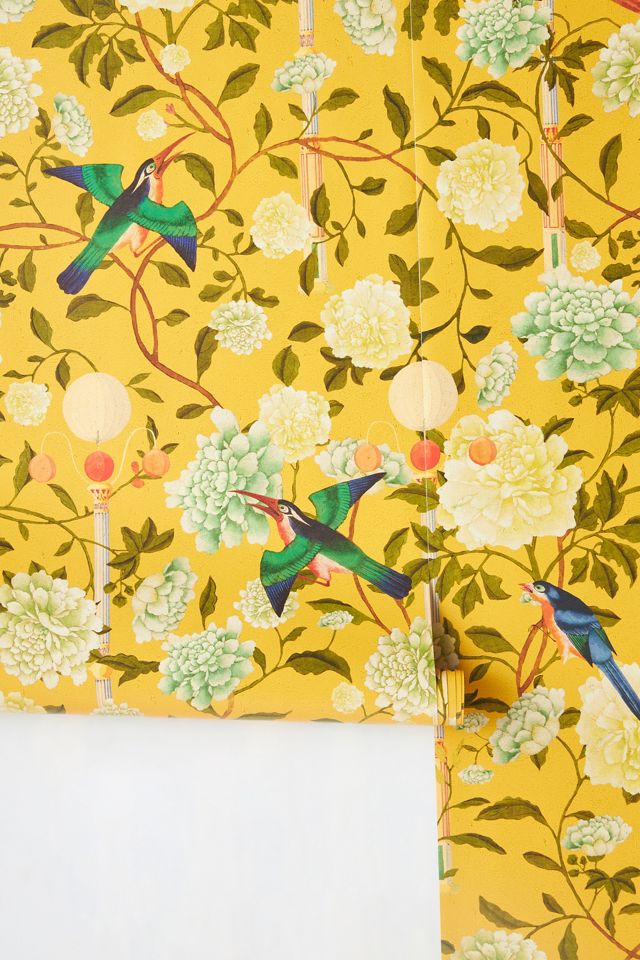 THE GARDEN OF IMMORTALITY Mustard Yellow - Wallpaper - Products