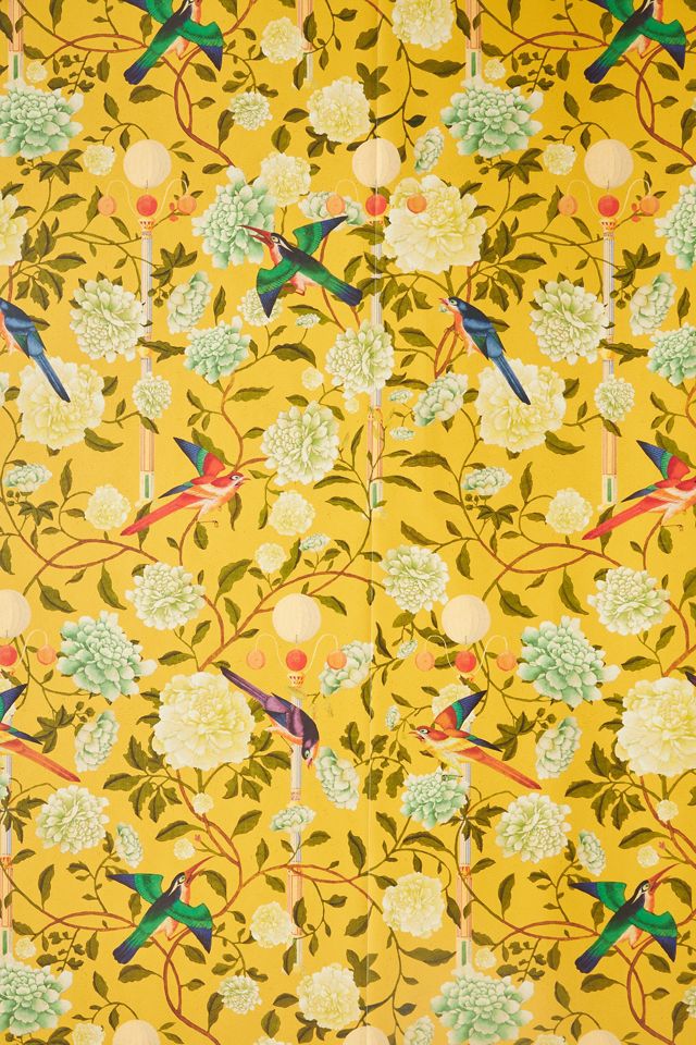 MINDTHEGAP Garden of Immortal Blue Floral Chinoiserie Wallpaper #1