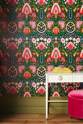 Mind The Gap Susie Q Wallpaper In Blue