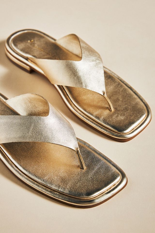 By Anthropologie Leather Thong Sandals #2