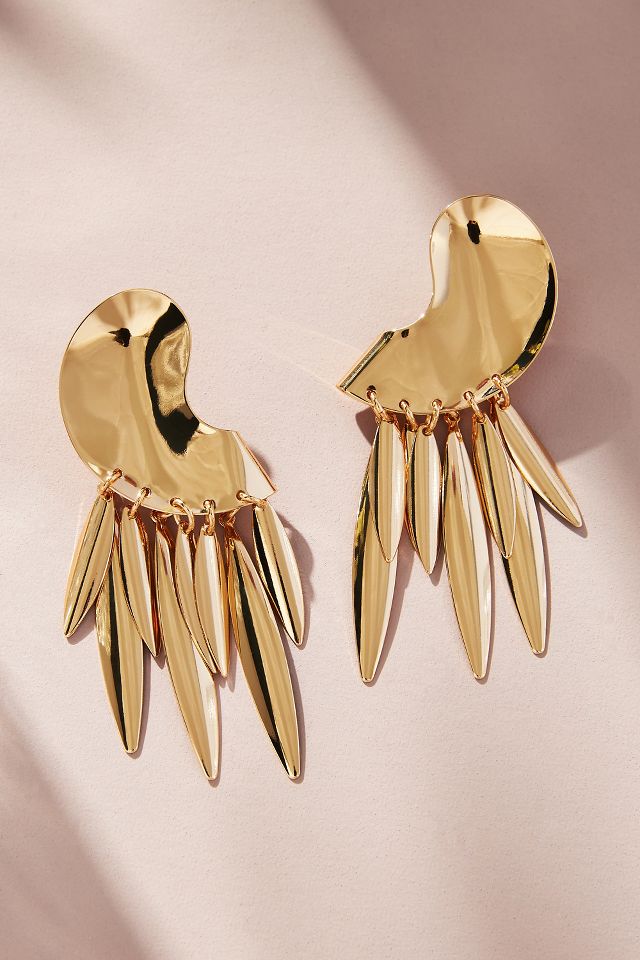 Feather on sale drop earrings