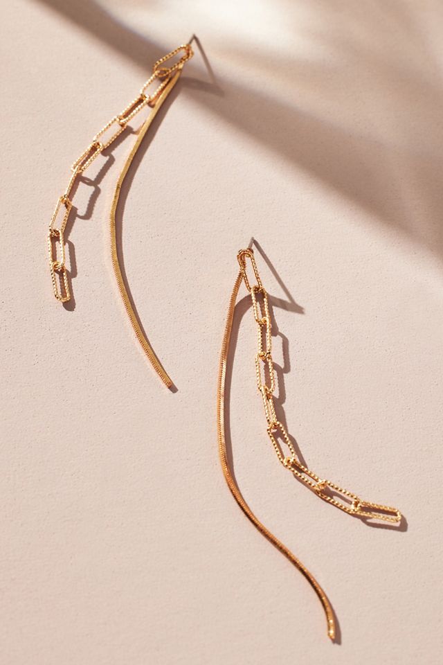 Paperclip Chain Earrings Anthropologie