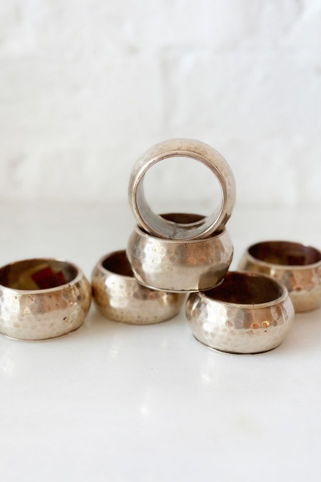 Hammered on sale napkin rings