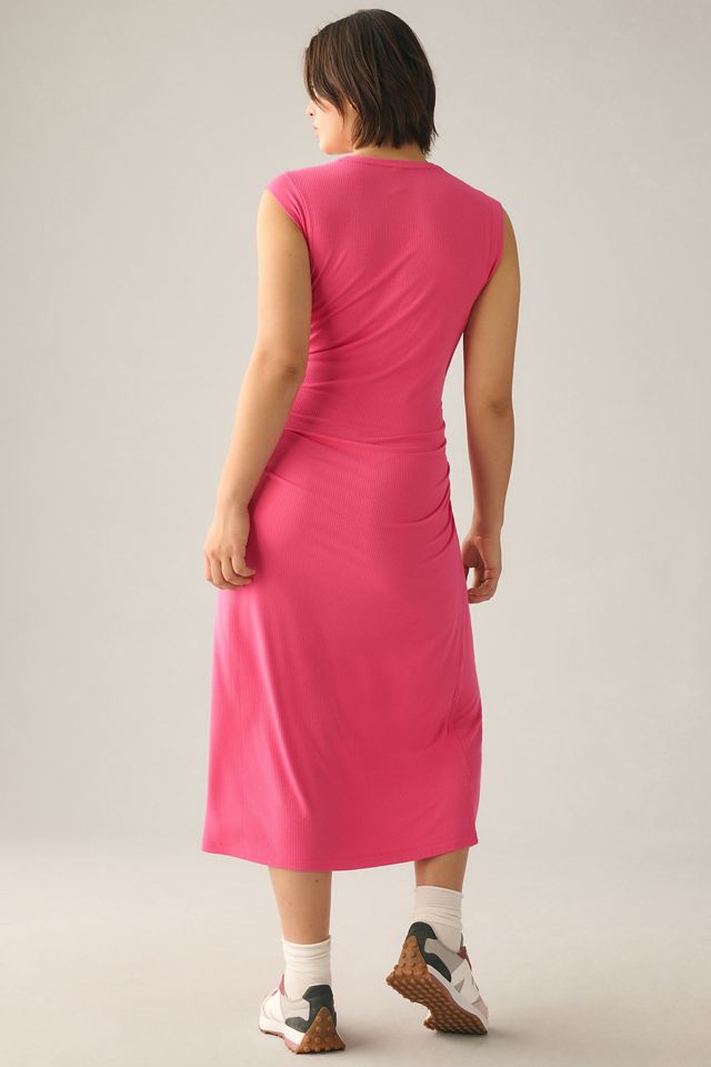 Daily Practice by Anthropologie Ruched Scoop-Neck Lounge Midi Dress #6