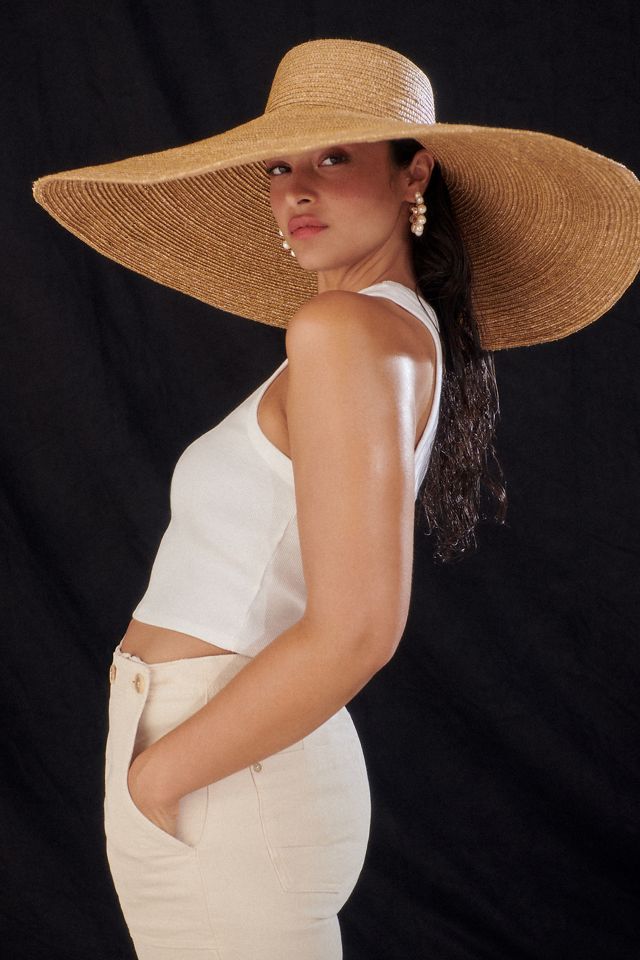 San Diego Hat Co. Oversized Floppy Straw Hat #4