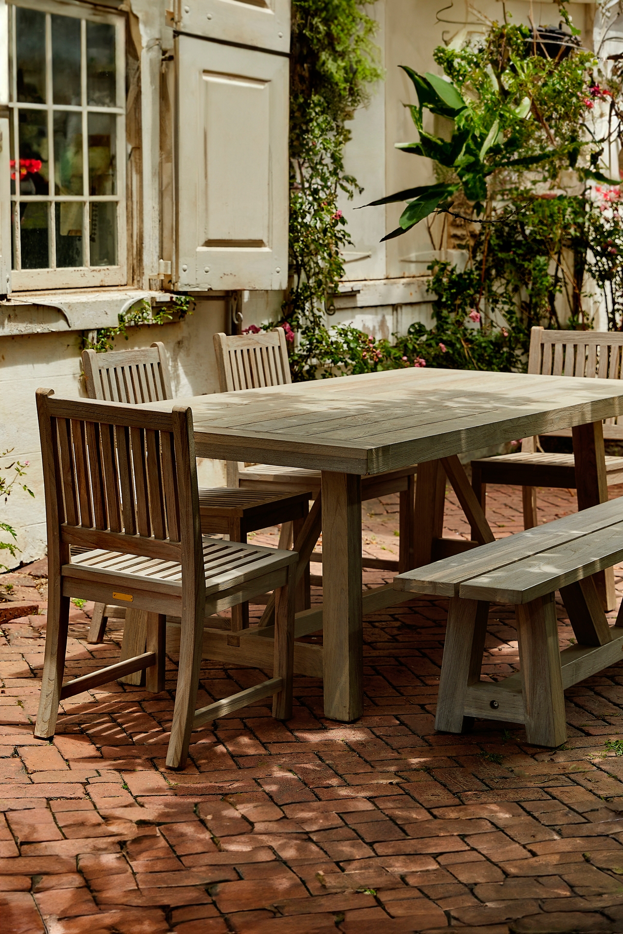 Classic Teak Side Chairs, Set of 2