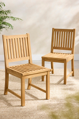 Terrain Classic Teak Side Chairs, Set Of 2