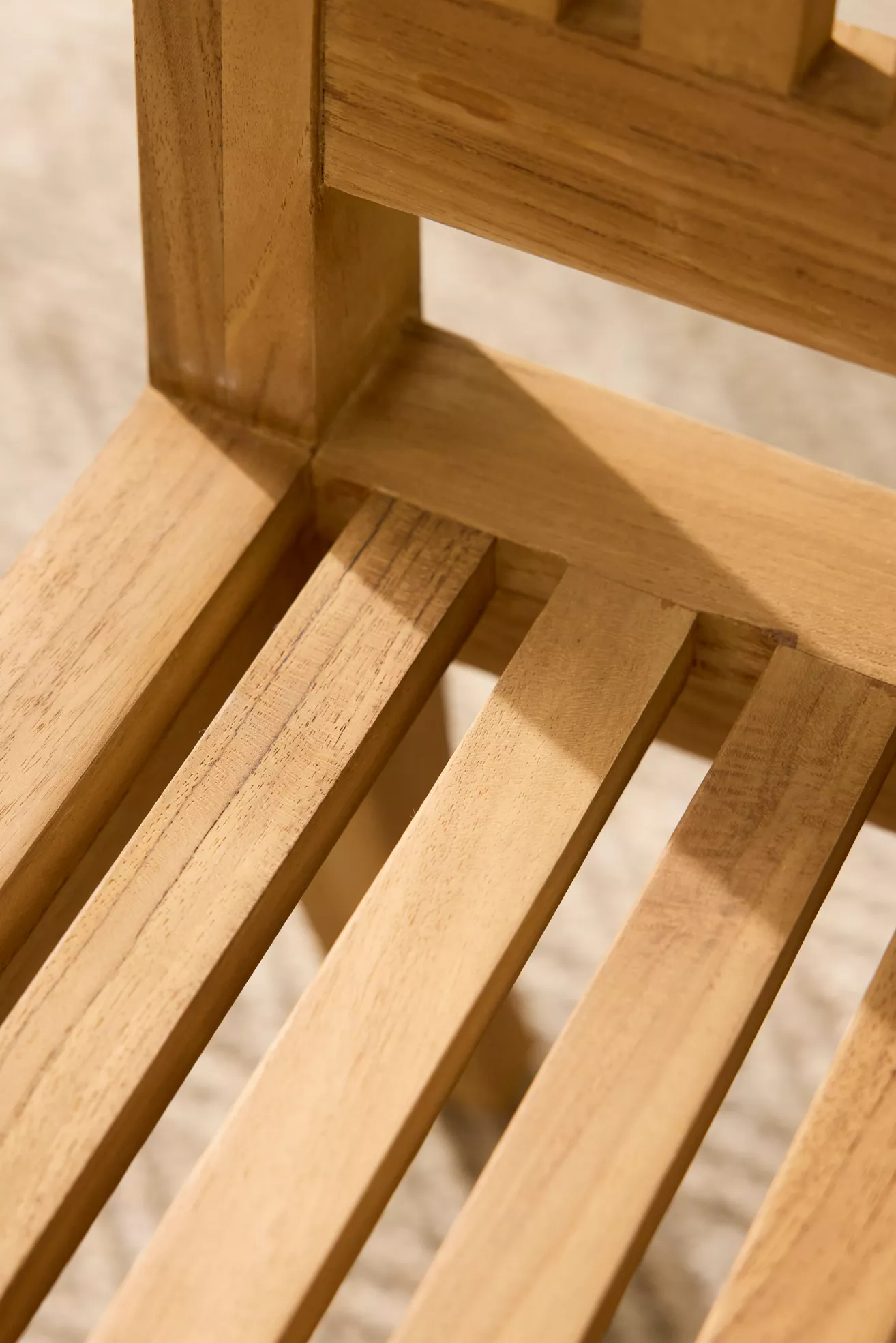 Wood grain close-up on slats