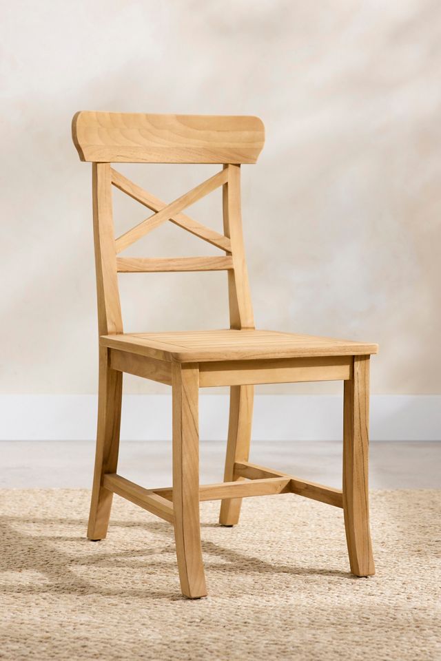 Crossback Teak Side Chairs, Set of 2 #1