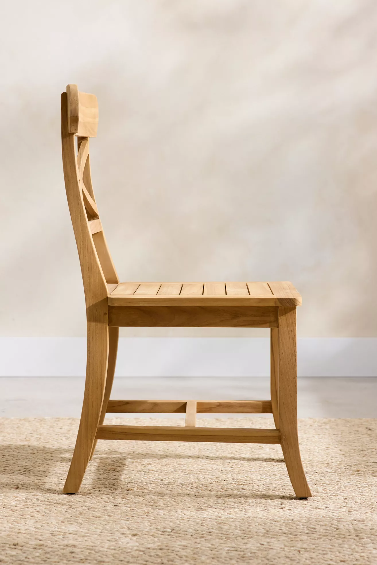 Side profile of crossback chair