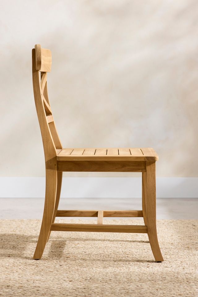 Crossback Teak Side Chairs, Set of 2 #3