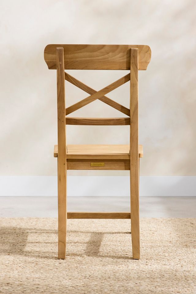 Crossback Teak Side Chairs, Set of 2 #4