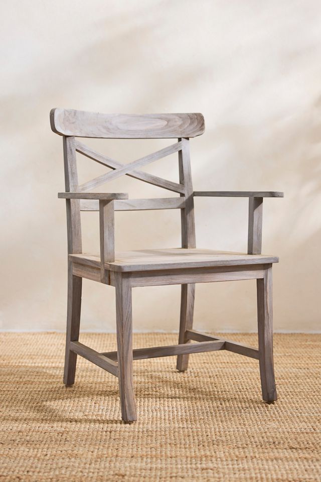 Crossback Teak Armchairs, Set of 2 #2