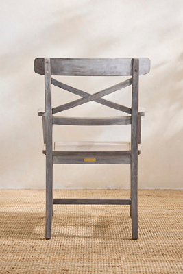 Crossback Teak Armchairs, Set of 2 - Thumbnail 4