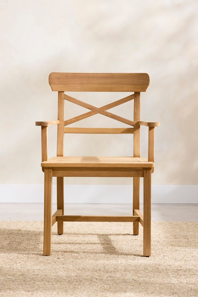Crossback Teak Armchairs, Set of 2 #2