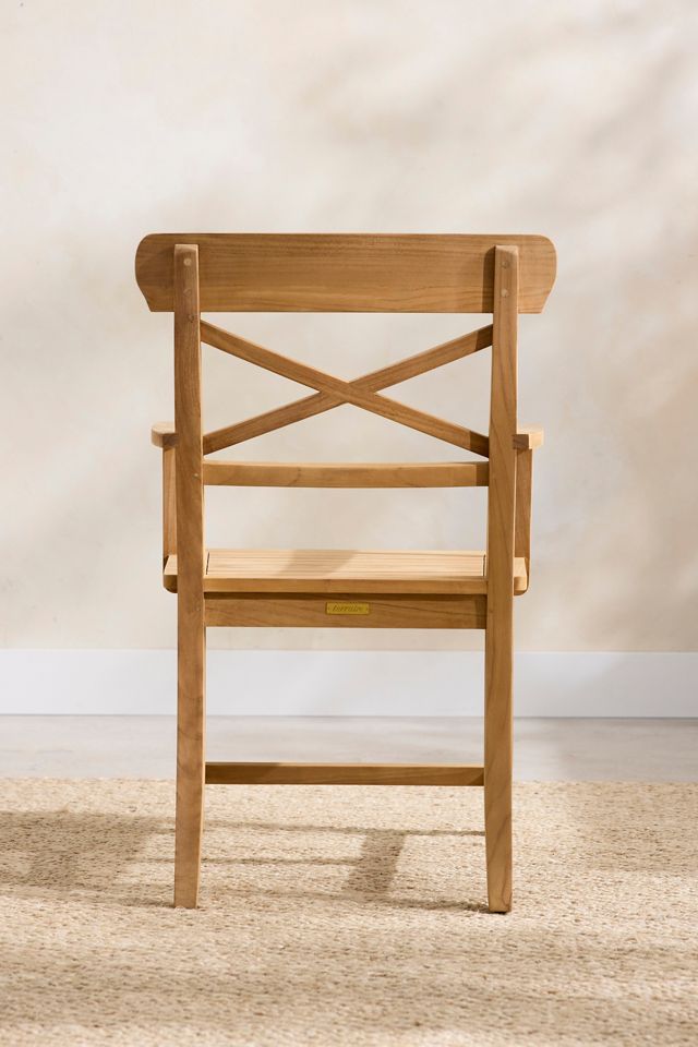 Crossback Teak Armchairs, Set of 2 #4