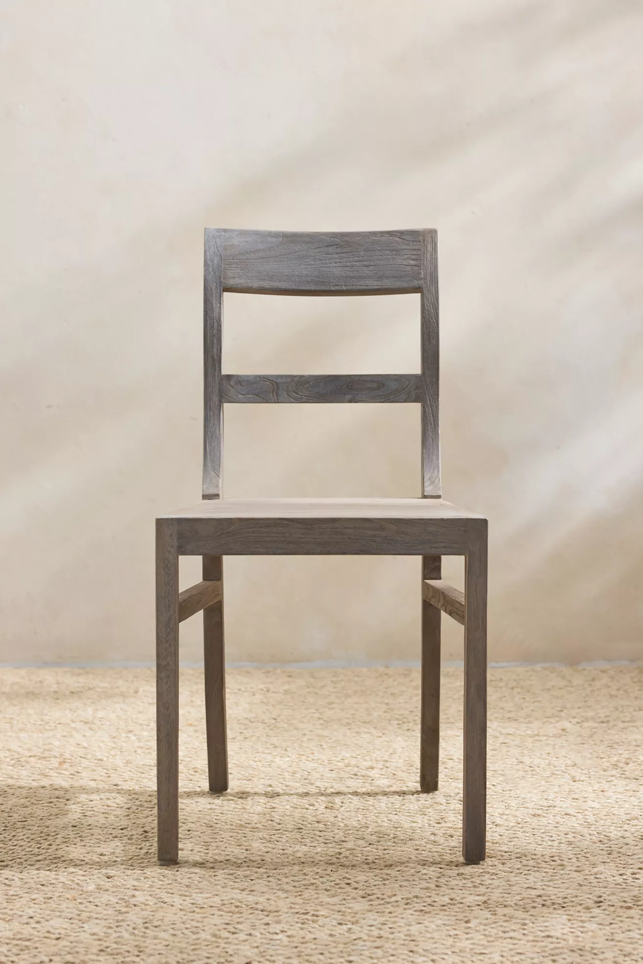 Front view of Noni chair in rustic grey