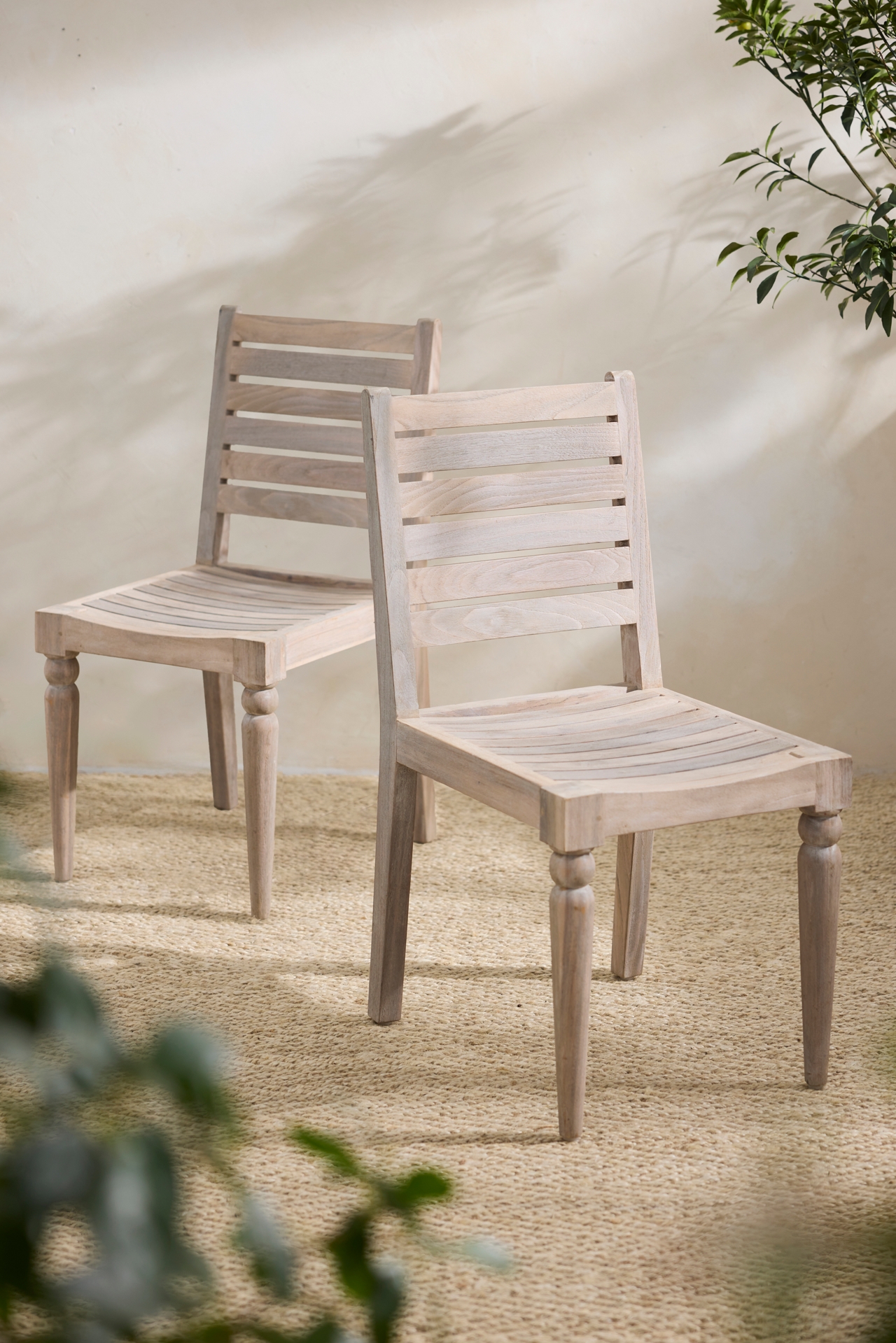 Shoreham Teak Side Chairs, Set of 2