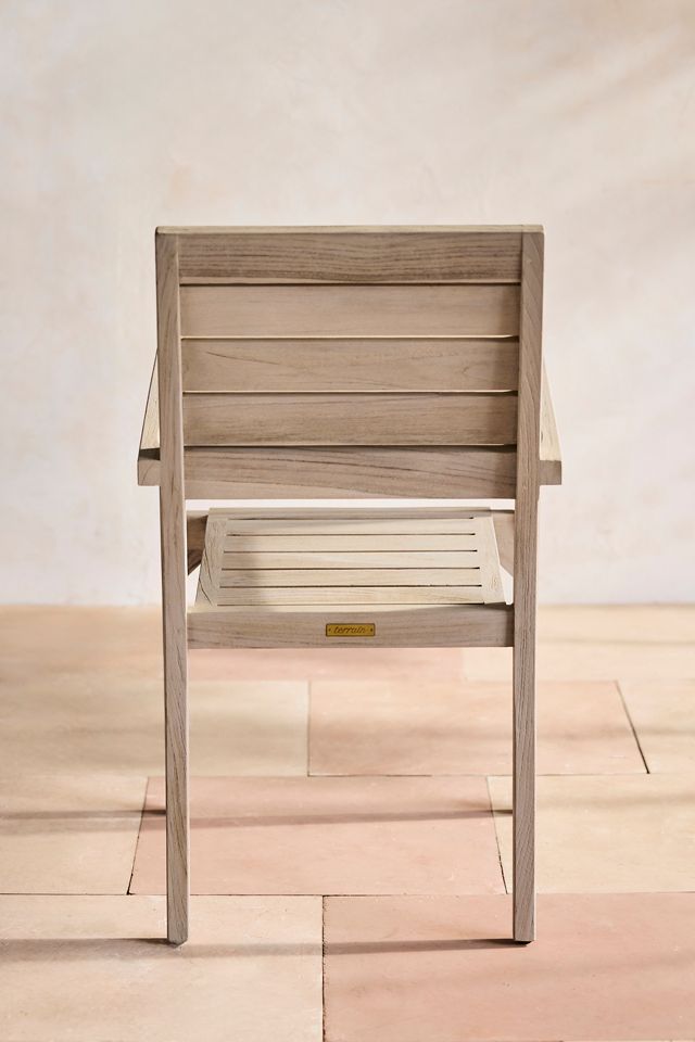 Vista Slatted Teak Stacking Armchairs, Set of 2 #5