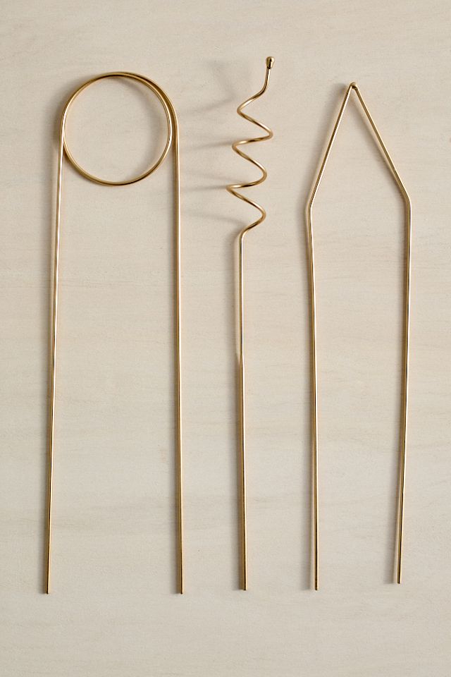 Brass Plant Supports, Set of 3 #1