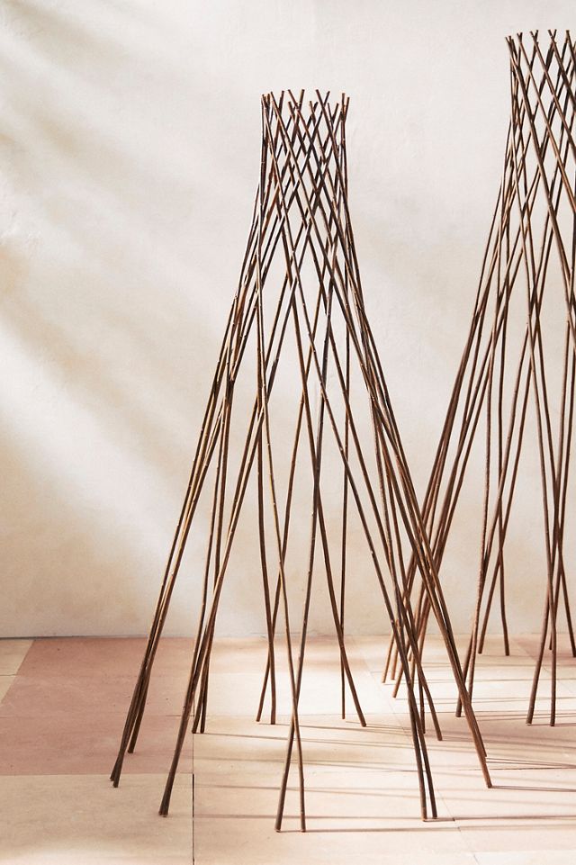 Woven Willow Cone Obelisk #4