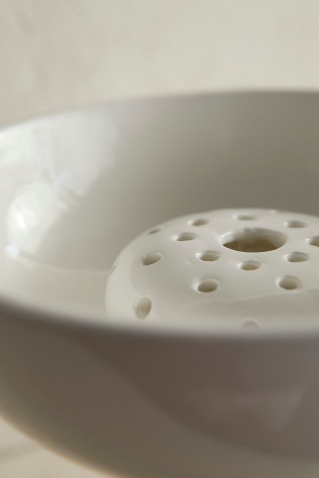 Footed Vase with Flower Frog