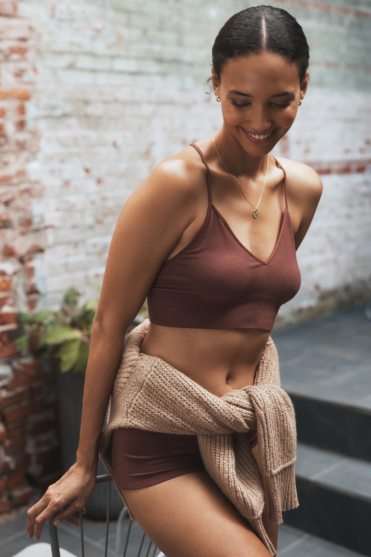 By Anthropologie Jenny Seamless T-Back Bralette