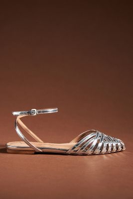 Vicenza Patent Strappy Sandals In Silver