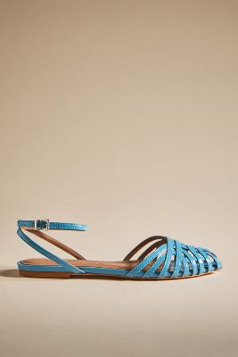 Vicenza Patent Strappy Sandals In Blue