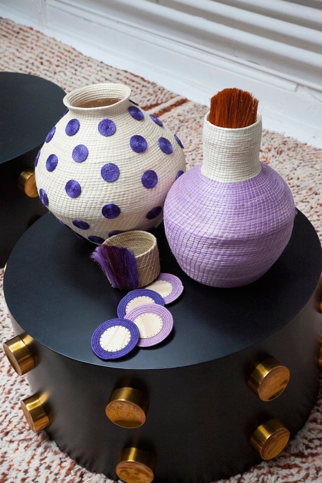 Charlie Sprout Colorblock Ostrich Vase #1