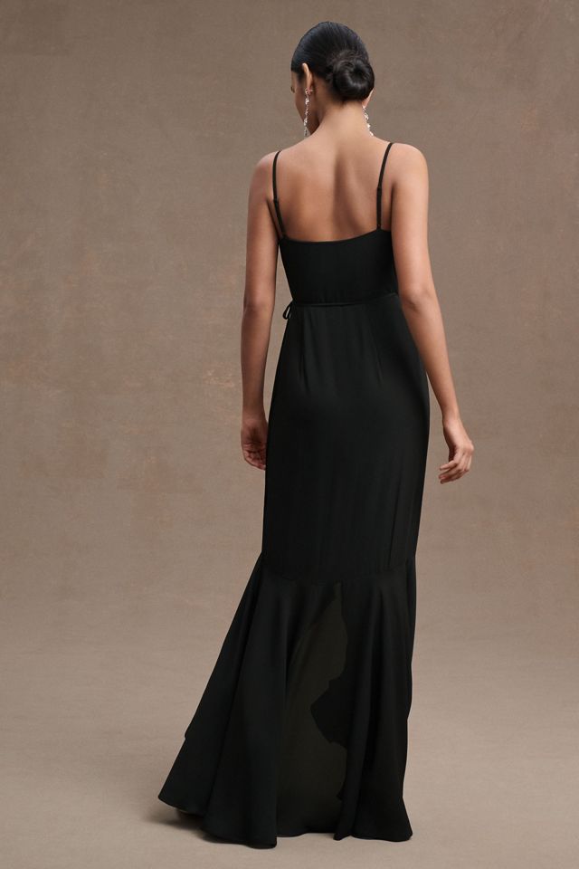 BHLDN Hailee Ruffle-Neck Wrap Georgette Gown #1