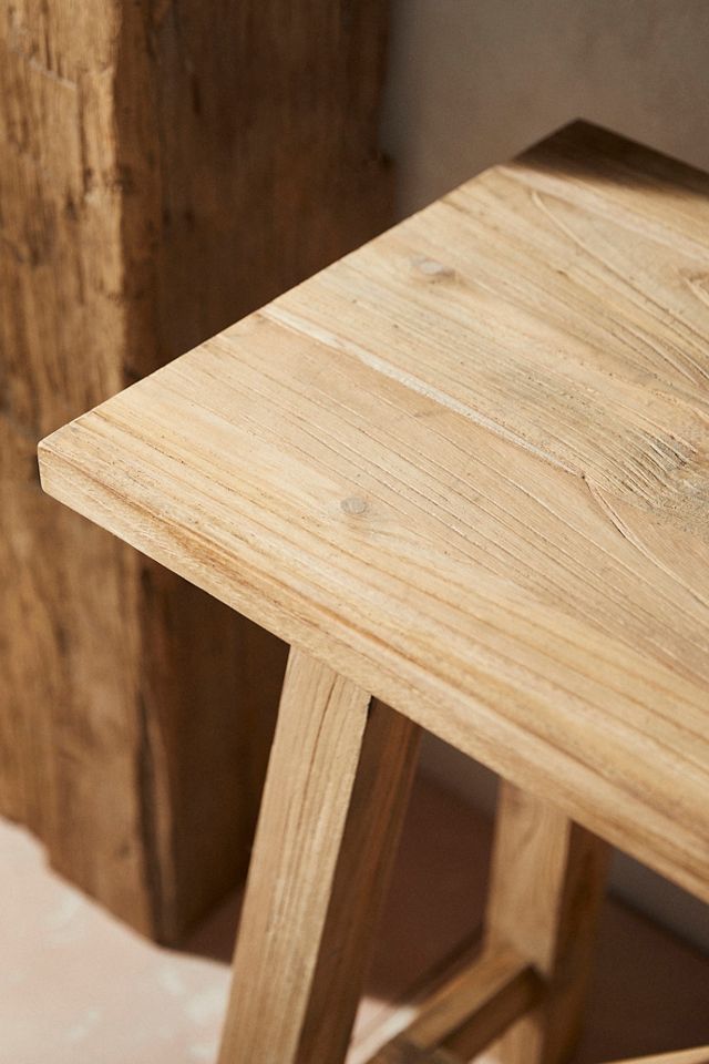 Braced Leg Teak Console #2