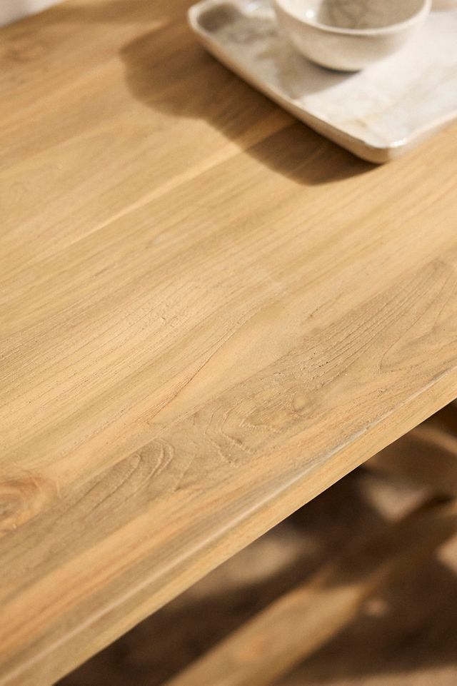 Braced Leg Teak Console #4