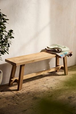 Reclaimed Teak Bench, 4.5'