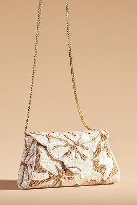 A.HOME Greige Scallop Crossbody/Clutch