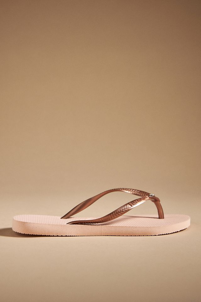 Rose gold havaianas with crystal hot sale