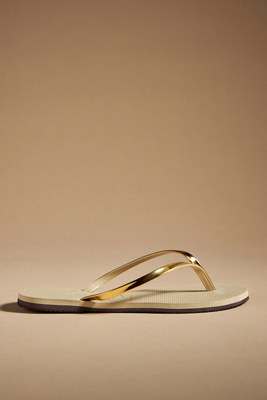 Shop Havaianas You Metallic Sandals In Gold