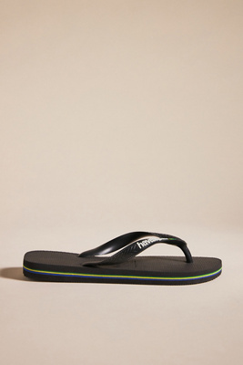 Havaianas Brazil Logo Sandals In Black