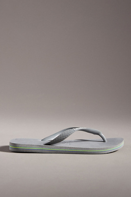 Havaianas Brazil Logo Sandals In Grey