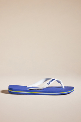 Havaianas Brazil Logo Sandals In Blue