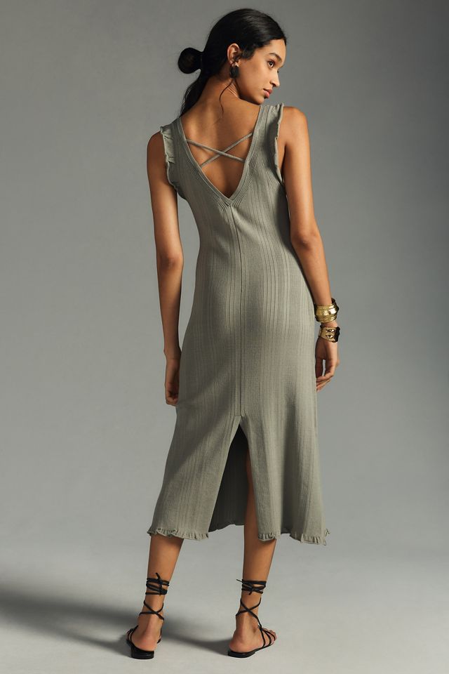 Daily Practice by Anthropologie Ribbed Sweater Midi Dress #1