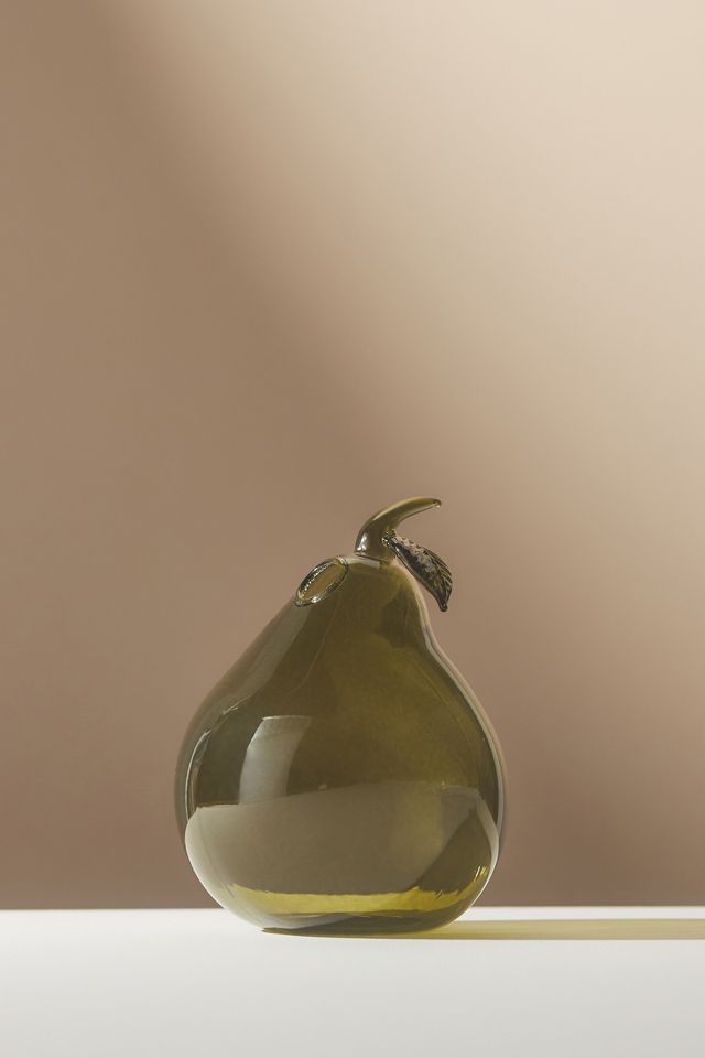 Autumn Glass Pear Bud Vase #2