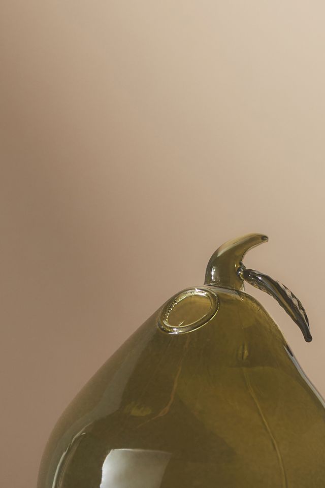 Autumn Glass Pear Bud Vase #3