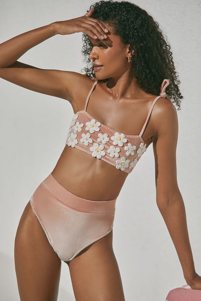 Embellished best sale bikini top