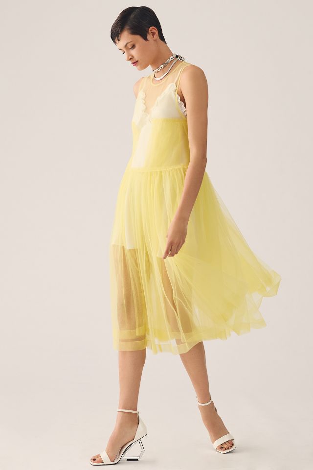 Maeve Sleeveless Sheer Tulle Overlay Duster  Anthropologie Japan - Women's  Clothing, Accessories & Home