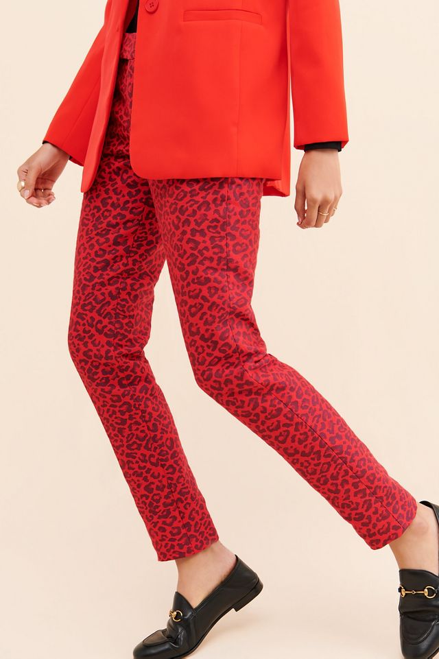 Leopard Print Jacquard Pant